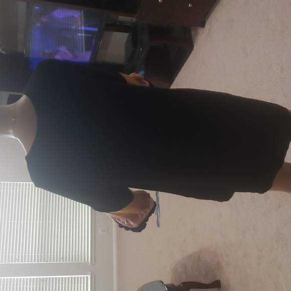 Hailey & Co. L ruffle colorblock puff sleeve scoopneck sweater long lines - Picture 4 of 8